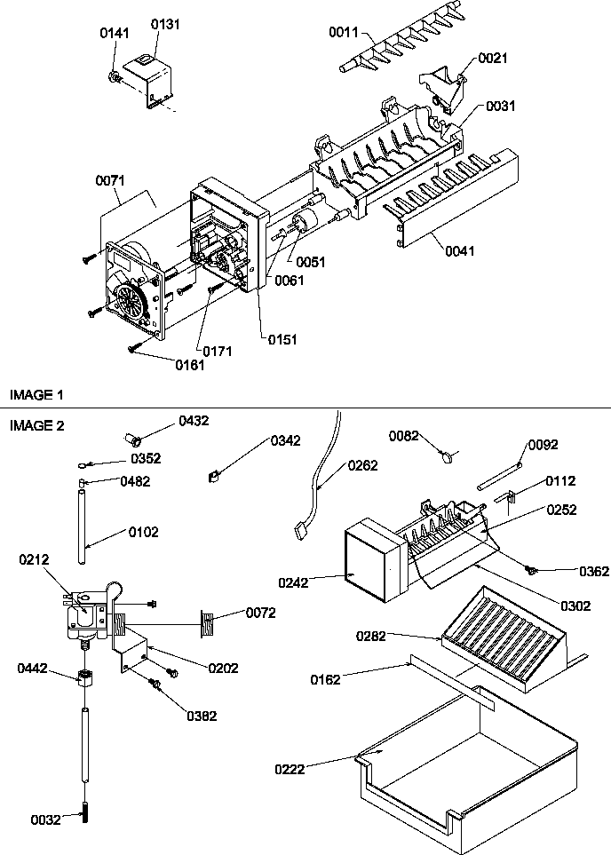 Ice Maker Parts And Add On Ice Maker Kit Diagram and Parts List for SB520SW-P1185003WW  Amana Refrigerator