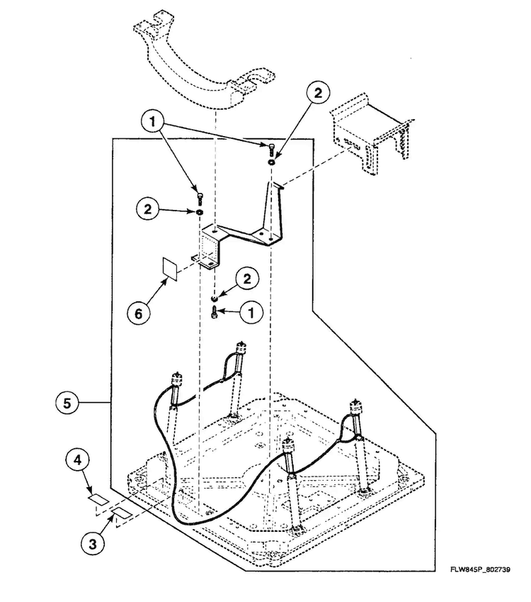 Shipping Assy Diagram and Parts List for SWFT71WN  Speed Queen Washer