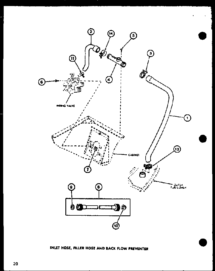 Section 6 Diagram and Parts List for LW1201 P1110510W Amana Washer
