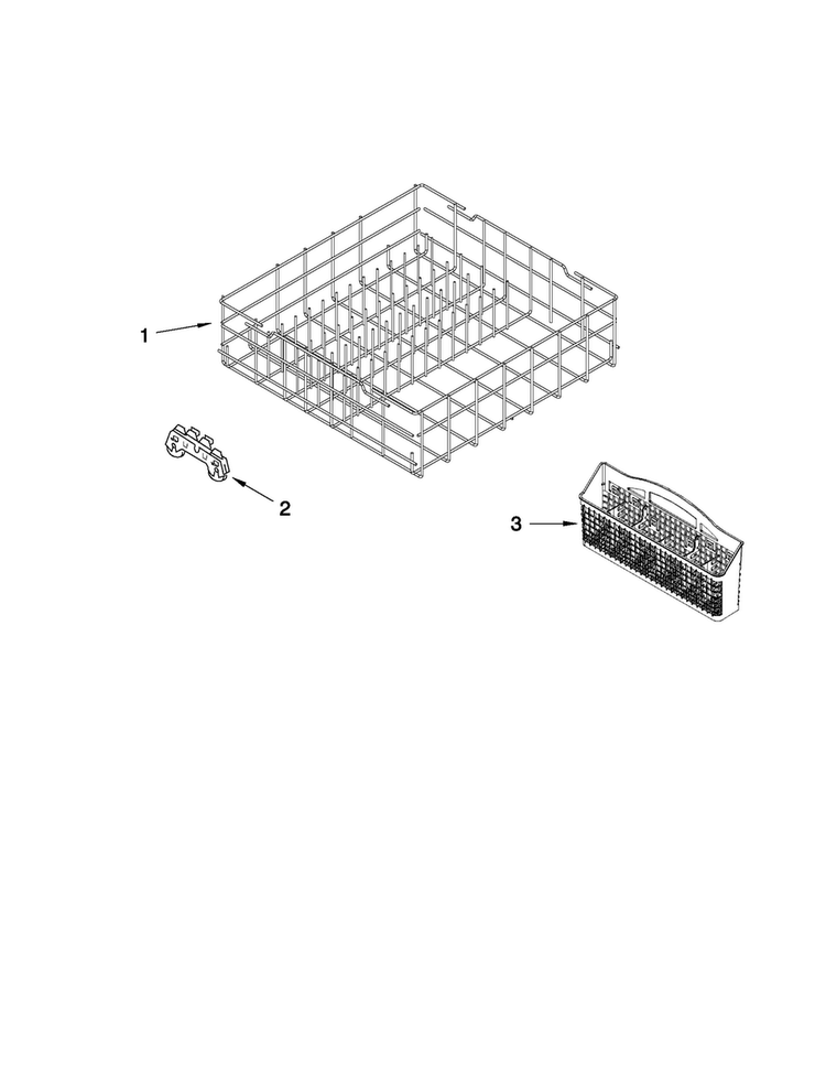 Lower Rack Parts Diagram and Parts List for MDBH949AWQ4  Maytag Dishwasher