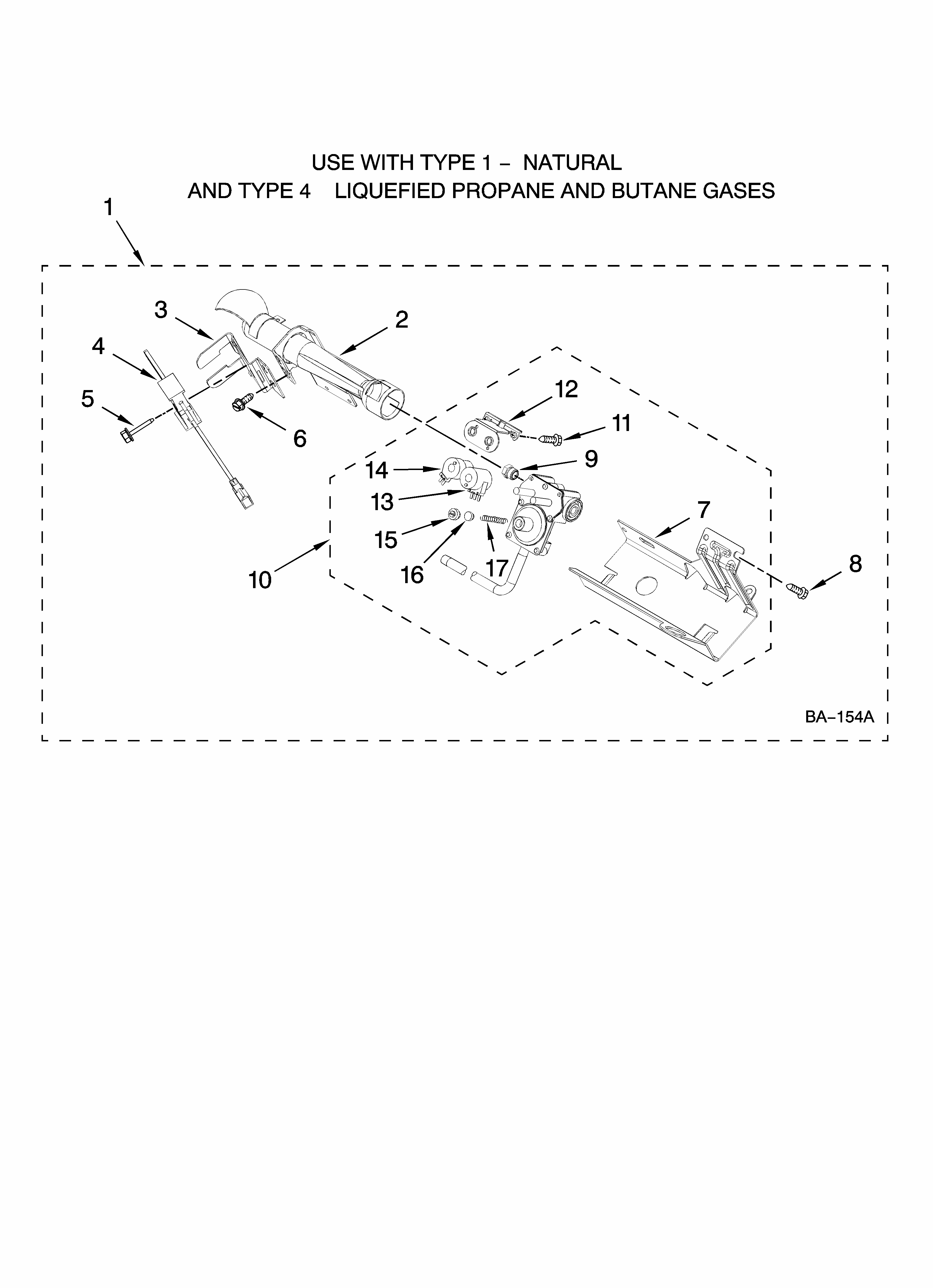 8557891 Burner Assembly, Optional Parts (not Included) Diagram and Parts List for MGDB200VQ0  Maytag Dryer