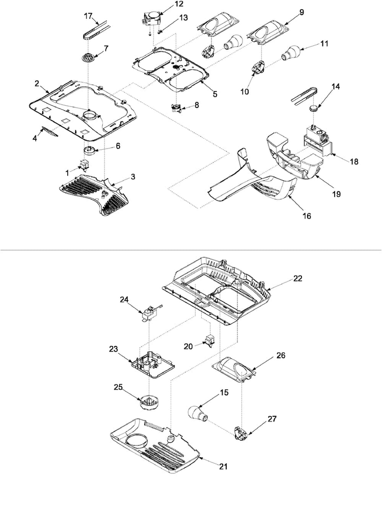 Controls Diagram and Parts List for ARB9059CS1  Amana Refrigerator