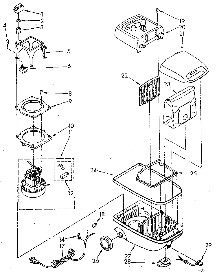 Base Assembly Diagram and Parts List for 1162039580  Kenmore Canister Vacuum