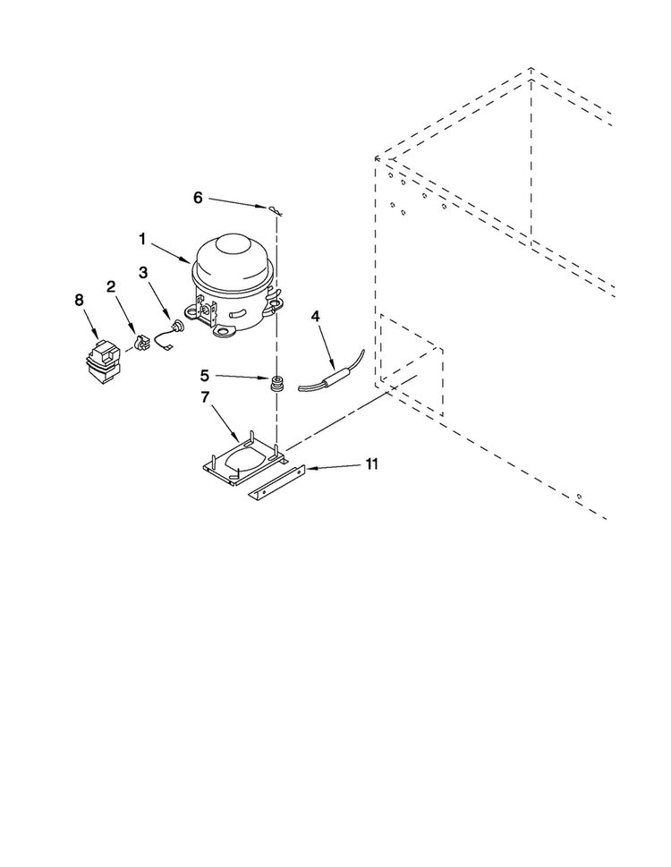 Unit Parts Diagram and Parts List for AQC2213TEW04  Amana Freezer