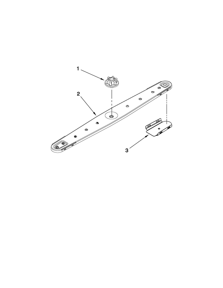 Lower Washarm Parts Diagram and Parts List for JDB1275AWF0  Jenn-Air Dishwasher