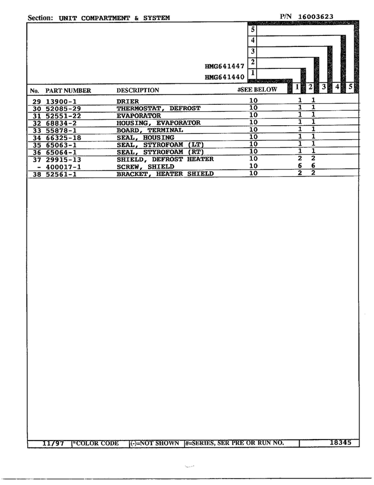 Unit Compartment And System Page 3 Diagram and Parts List for 641440  Admiral Refrigerator
