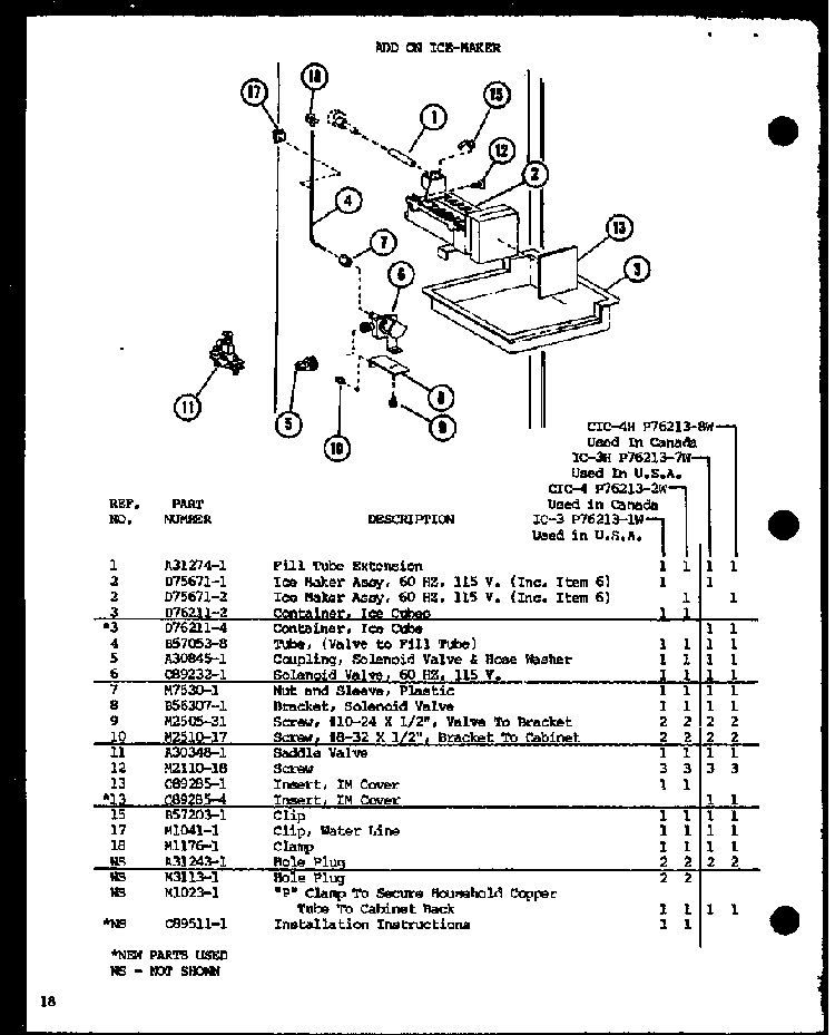 Section 10 Diagram and Parts List for BR-20H-P7680808W  Amana Refrigerator