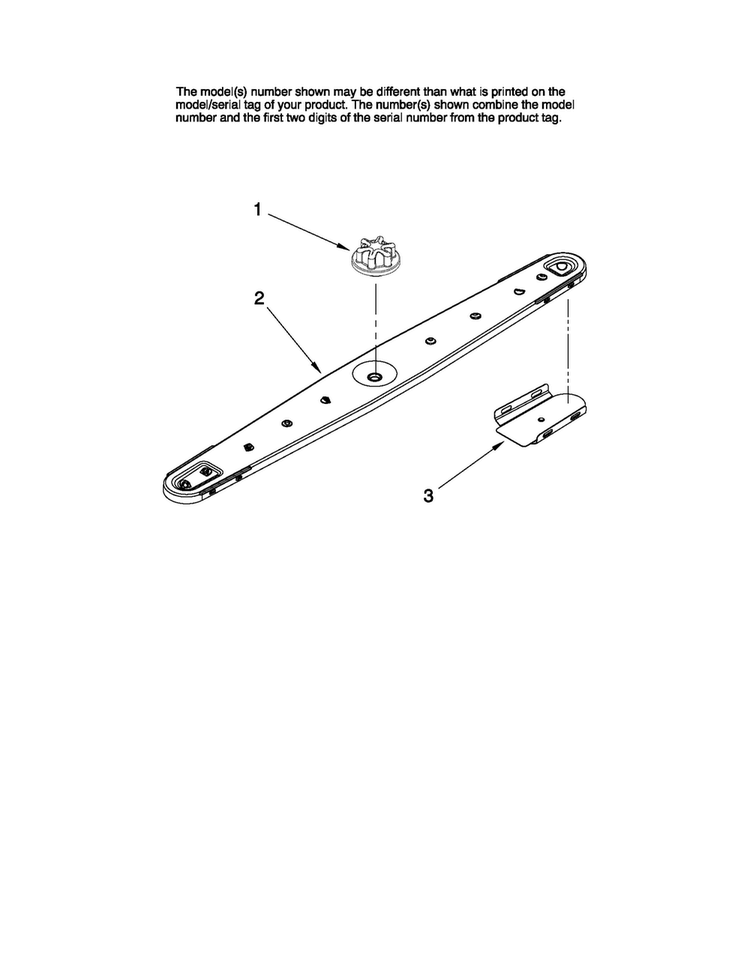 Lower Washarm Parts Diagram and Parts List for MDC4650AWB3  Maytag Dishwasher