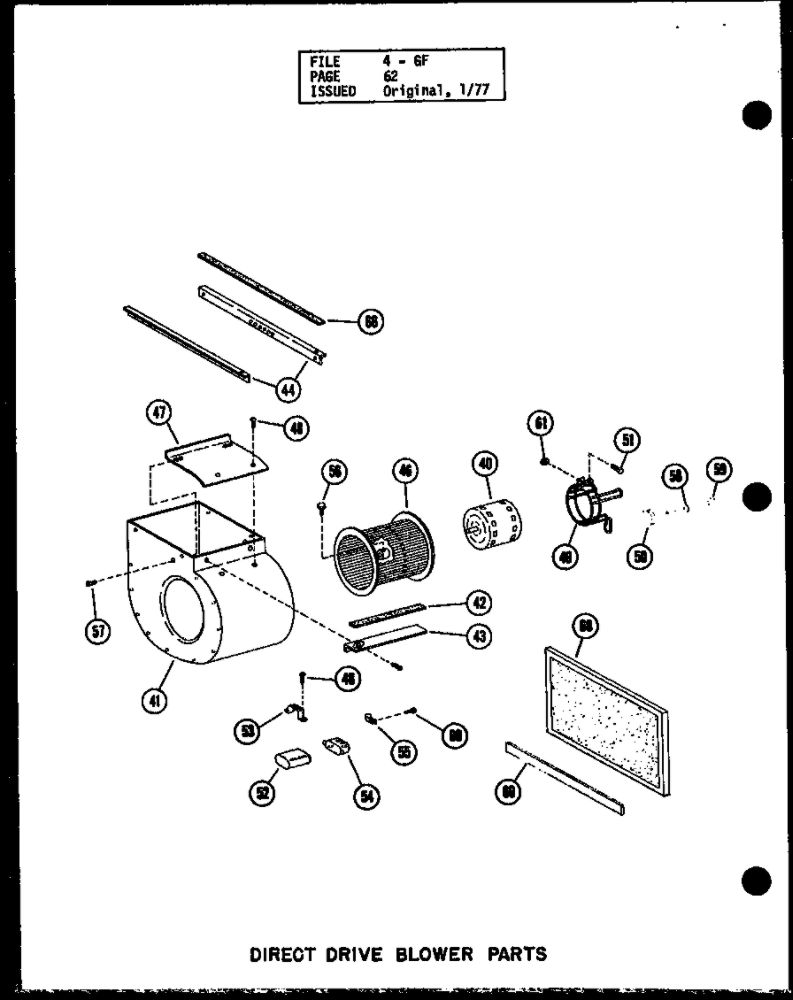 Direct Drive Blower Parts 5 Diagram and Parts List for GH-80DE P96380-2F Amana Furnace