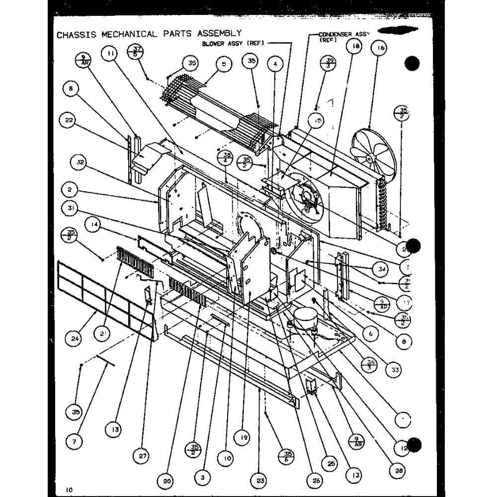 Diagram 2 Diagram and Parts List for PTC07300ER P9812501R Amana Air Conditioner