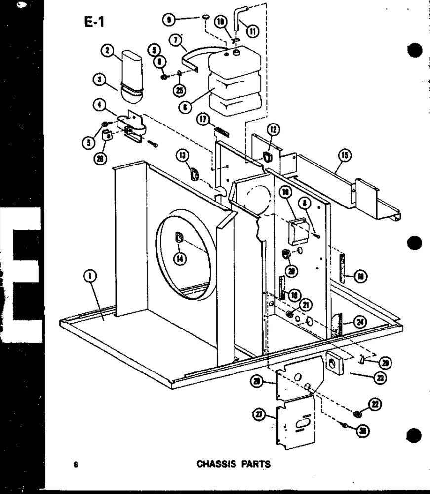 Chassis Parts 1 Diagram and Parts List for EPCG2408-1C P67470-14C Amana Heater