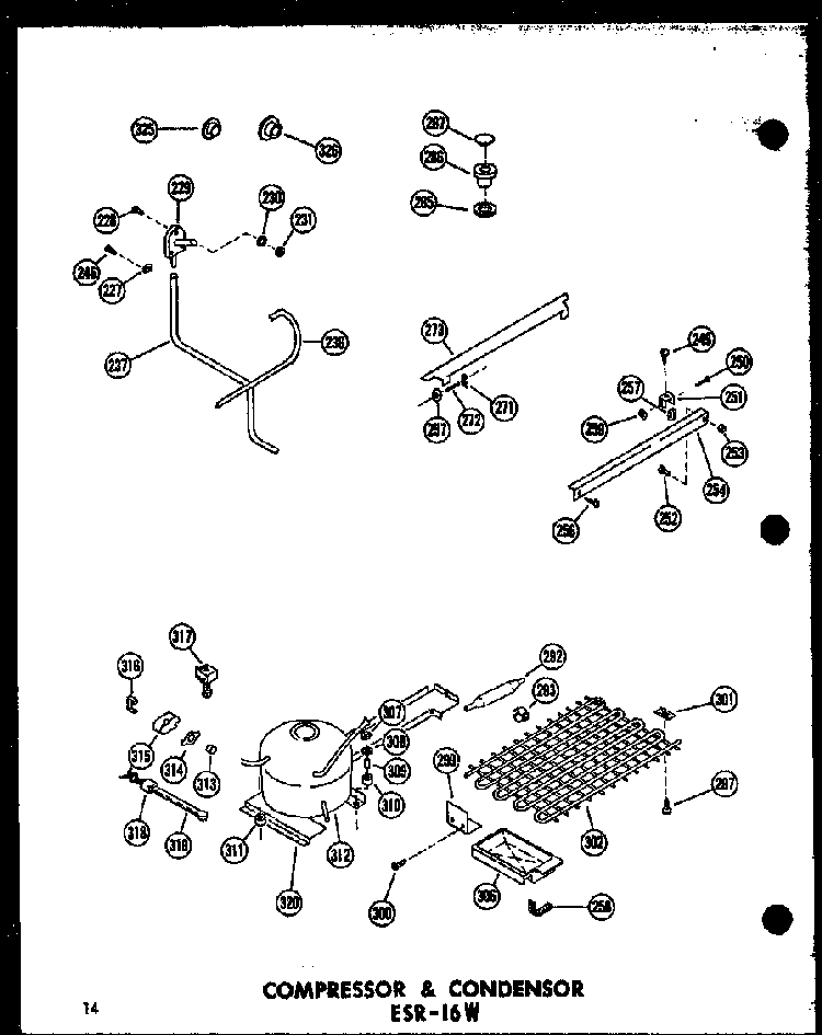 Section 10 Diagram and Parts List for ESRF-16W-AG-P60303-52WG  Amana Refrigerator