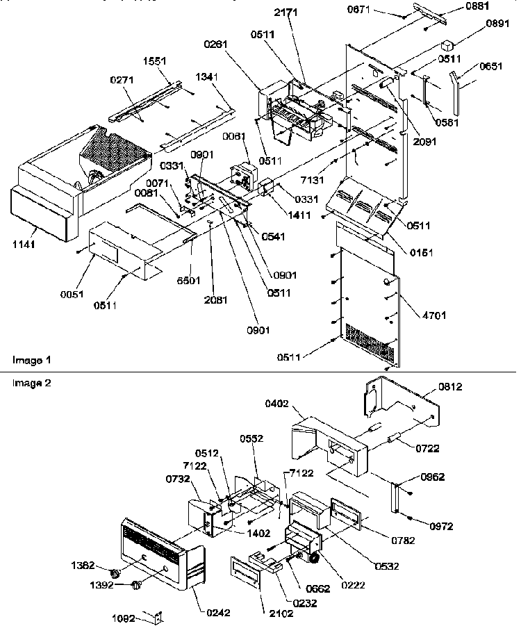 Ice Maker/control Assy Diagram and Parts List for SRD327S3L-P1307104WL  Amana Refrigerator