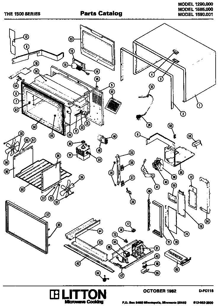 01 - Page 1 Diagram and Parts List for 1585000  Maytag Microwave