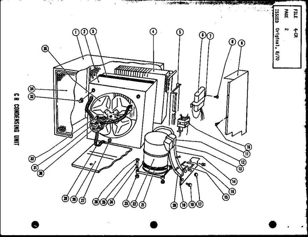 Diagram 1 Diagram and Parts List for CR25-1  Amana Air Conditioner