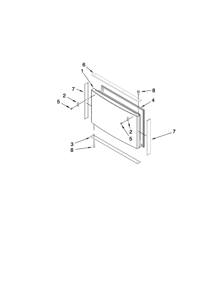Freezer Door Parts Diagram and Parts List for JFC2089HTW3  Jenn-Air Refrigerator