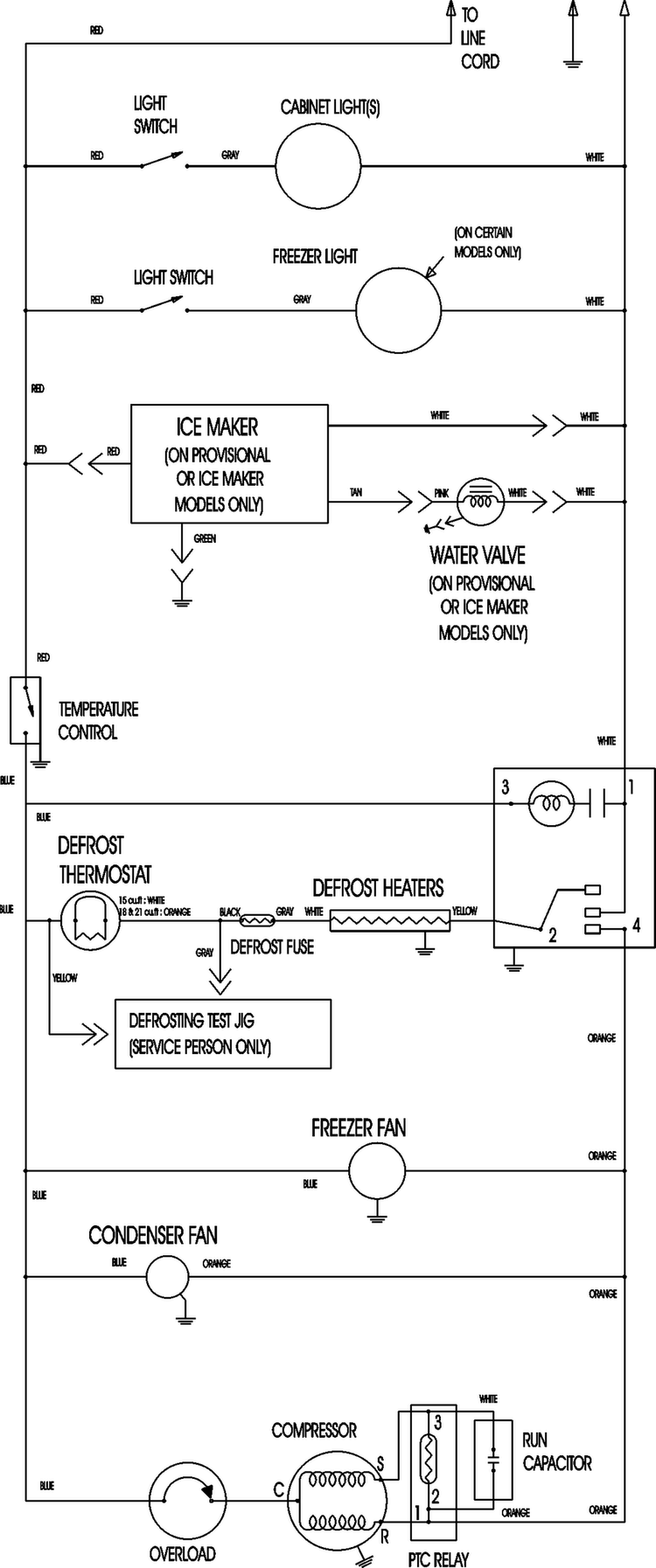 Wiring Information Diagram and Parts List for PTB1826ARW  Maytag Refrigerator