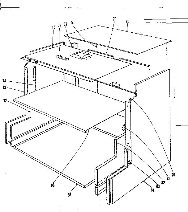 Main Structure Section Diagram and Parts List for 1019036400  Kenmore Range