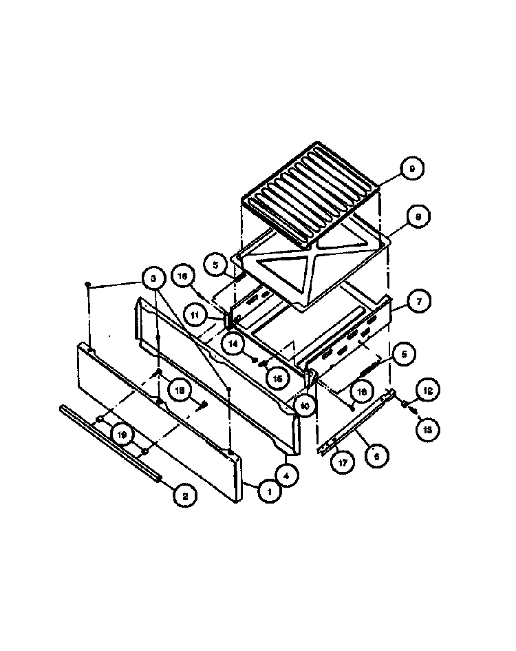 Page 5 Diagram and Parts List for RLT365UL-P1141094NL  Caloric Range