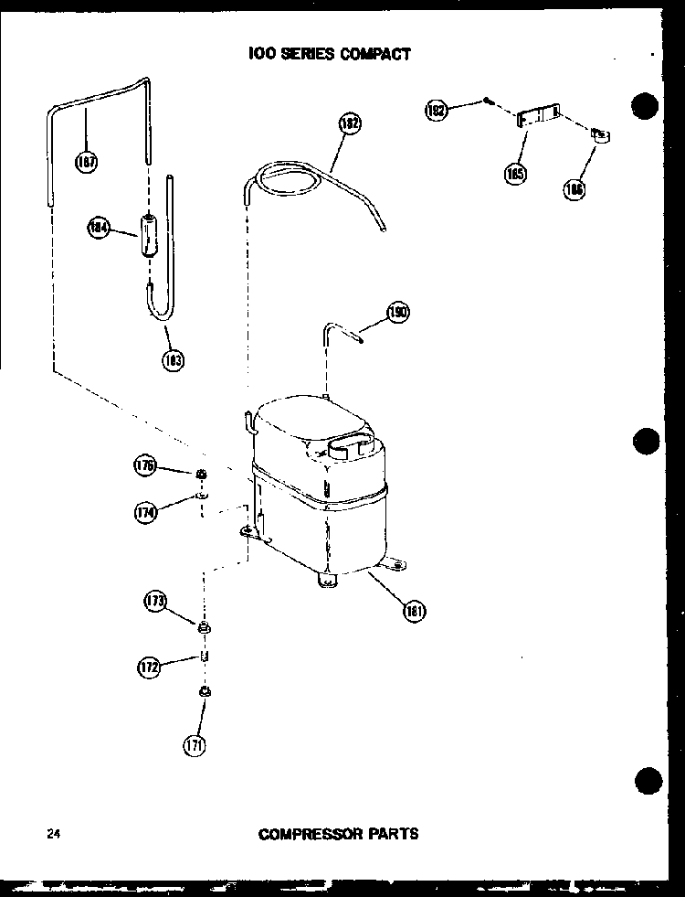 Compressor Parts Diagram and Parts List for 12-2MW P54974-24R Amana Air Conditioner