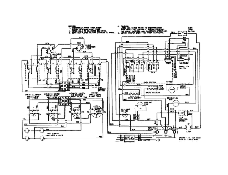 Wiring Diagram and Parts List for MER1320BDW  Maytag Range
