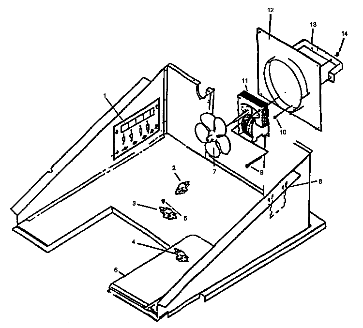 Control Compartment Section Diagram and Parts List for CACO27SEW1 P41132338N Amana Range