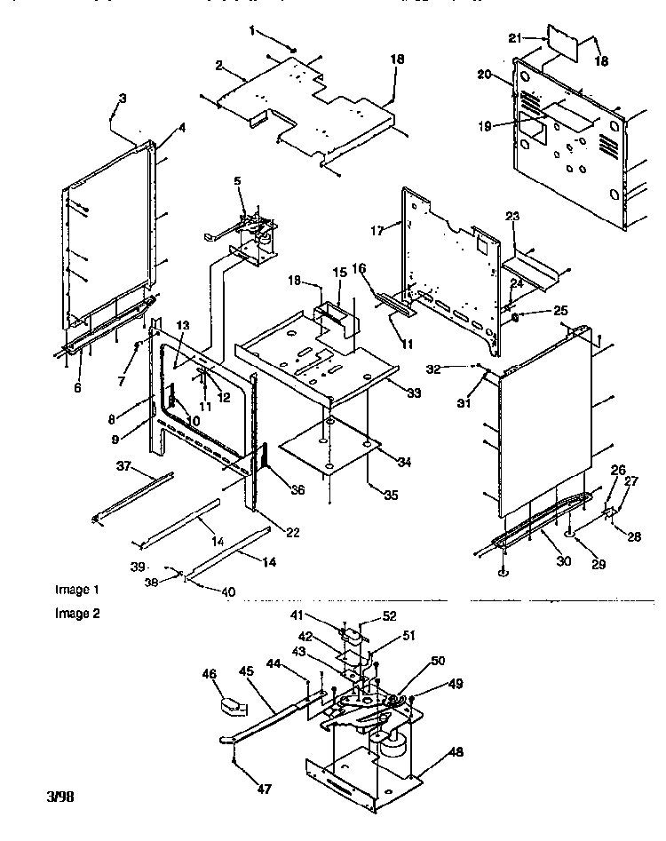 Cabinet Diagram and Parts List for ARG7301L-P1143324NL  Amana Range