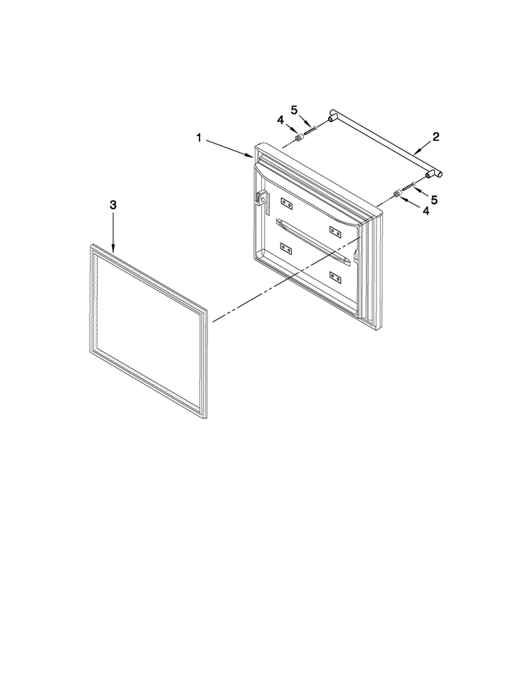 Freezer Door Parts Diagram and Parts List for JBL2088WEM1  Jenn-Air Refrigerator