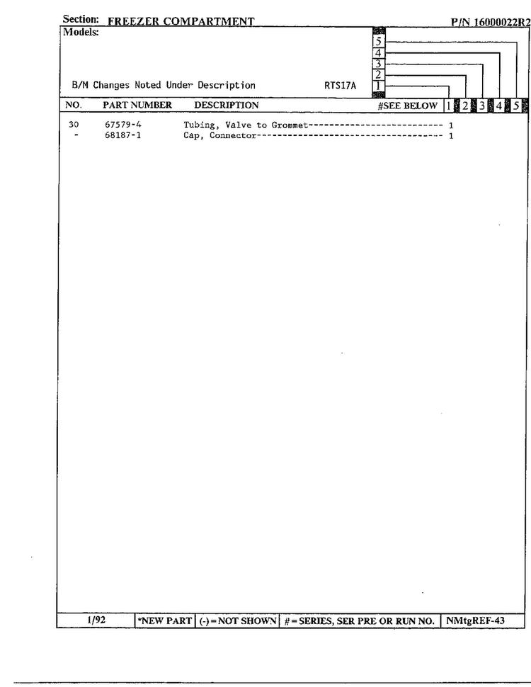 Freezer Compartment Page 3 Diagram and Parts List for 17694  Maytag Refrigerator