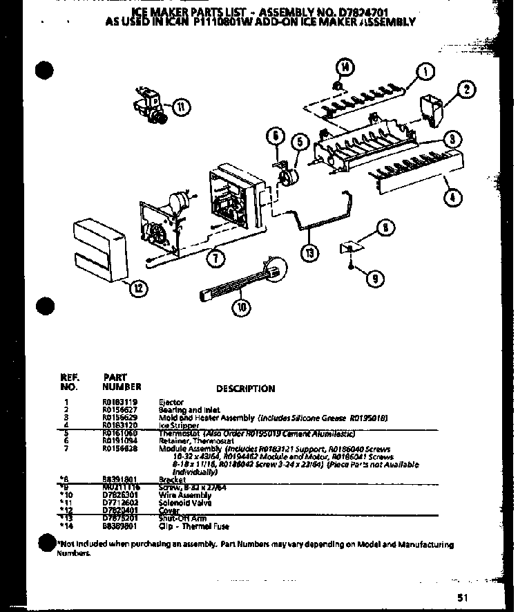 Section 5 Diagram and Parts List for SL22JB-P1116006W  Amana Refrigerator