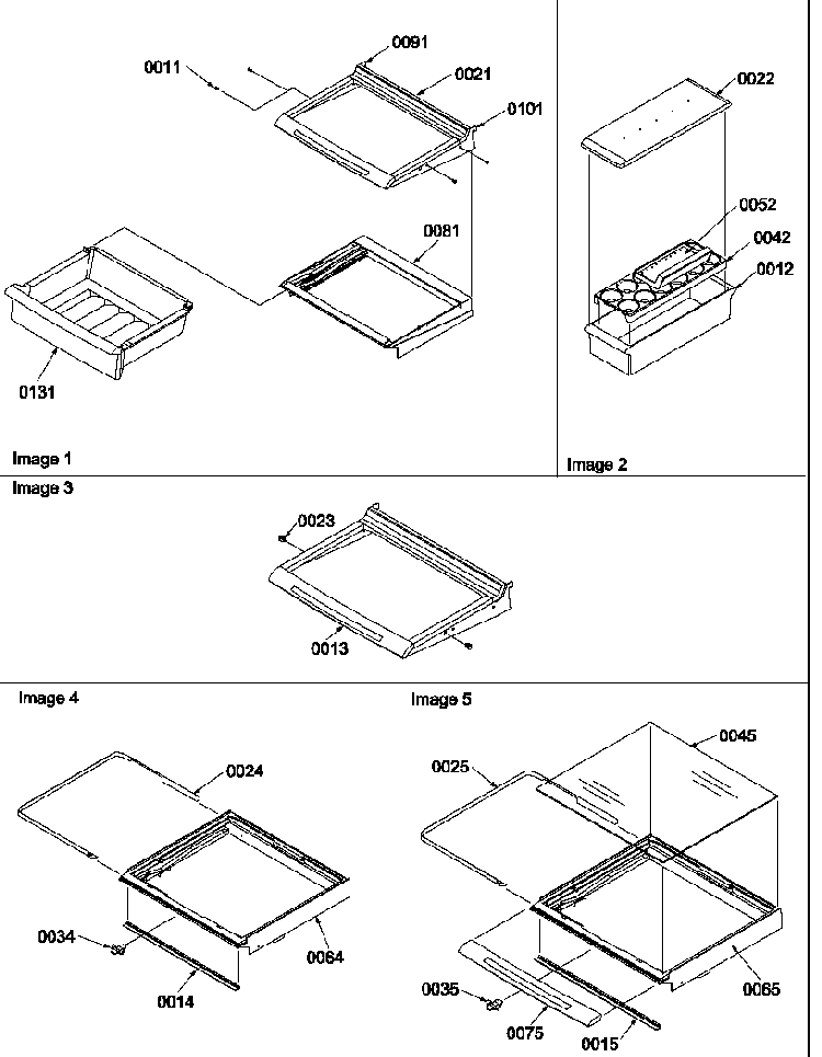 Deli, Shelves, Crisper Assemblies And Accessories Diagram and Parts List for SX522VW-P1320501WW  Amana Refrigerator