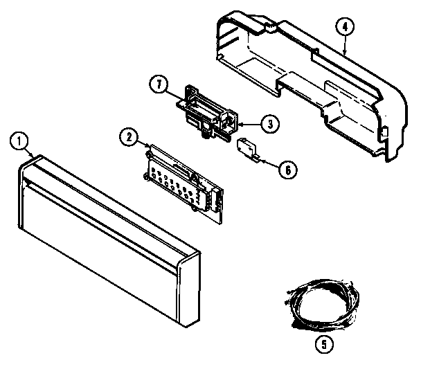 Control Panel Diagram and Parts List for DWU9921AAM  Maytag Dishwasher
