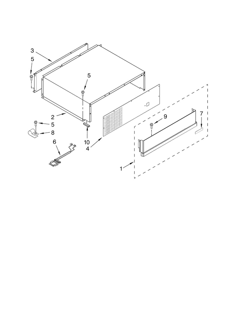 Top Grille And Unit Cover Parts Diagram and Parts List for JF42SEFXDB01  Jenn-Air Refrigerator