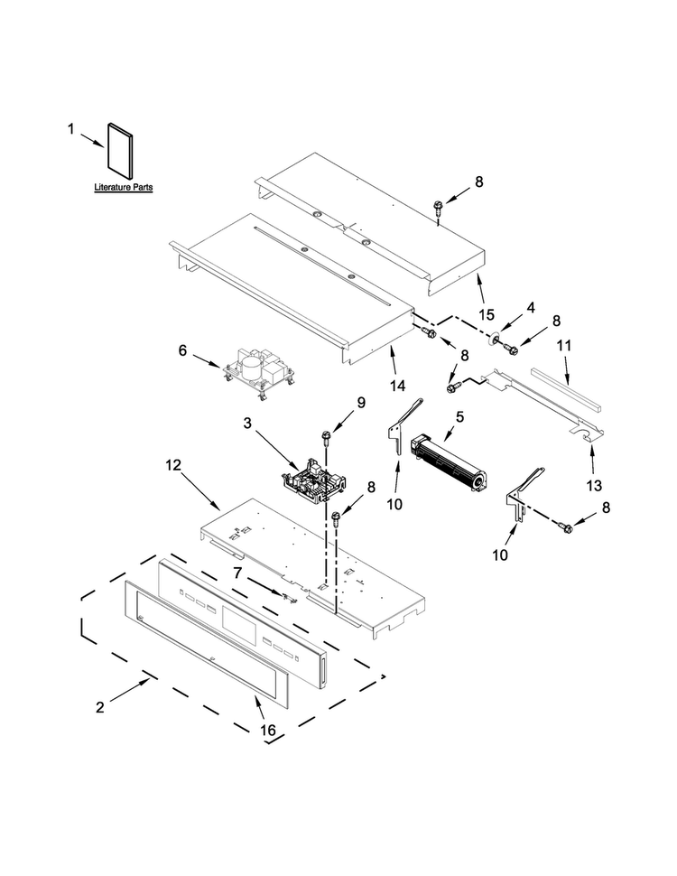 Control Panel Parts Diagram and Parts List for JJW3430DS00  Jenn-Air Wall Oven