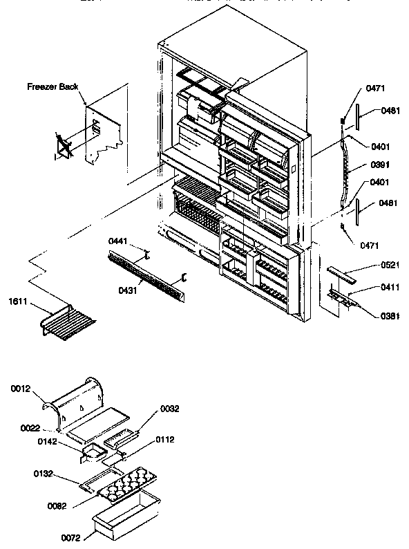 Door Handles And Accessories Diagram and Parts List for 77272-P1311201WW  Amana Refrigerator