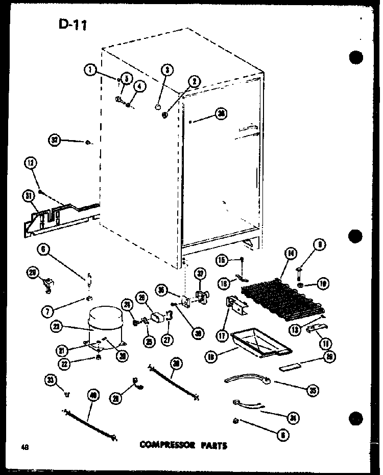 Compressor Parts Diagram and Parts List for TC18F-G-P75288-5WG  Amana Refrigerator