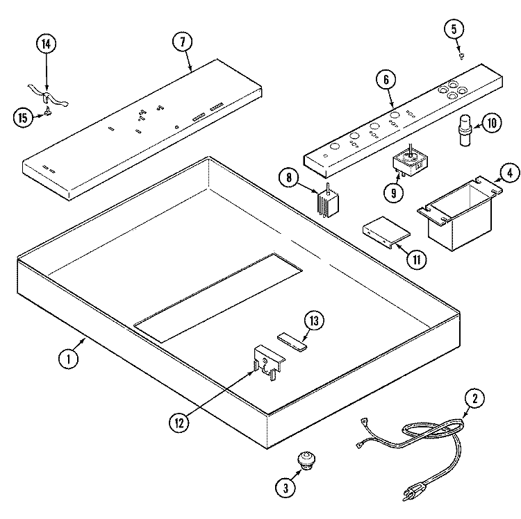 BODY Diagram and Parts List for CVE3400B  Jenn-Air Cooktop