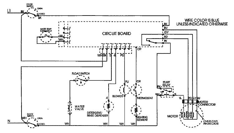 WIRING INFORMATION Diagram and Parts List for DWU9902AAE  Maytag Dishwasher