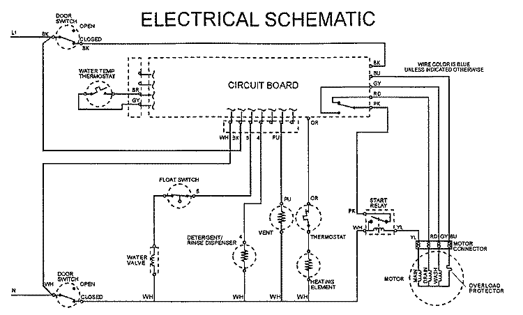 WIRING INFORMATION Diagram and Parts List for DWU9902AAE  Maytag Dishwasher