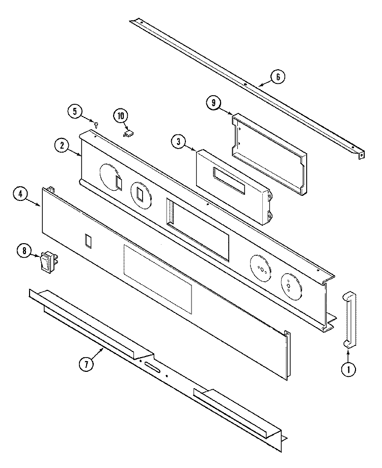 CONTROL PANEL Diagram and Parts List for WM27260B  Jenn-Air Microwave Oven Combo