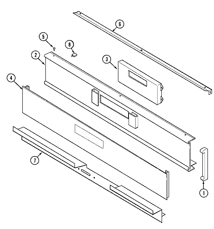 CONTROL PANEL Diagram and Parts List for WM27460W  Jenn-Air Microwave Oven Combo