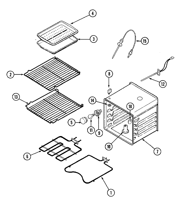 OVEN Diagram and Parts List for WM27460W  Jenn-Air Microwave Oven Combo