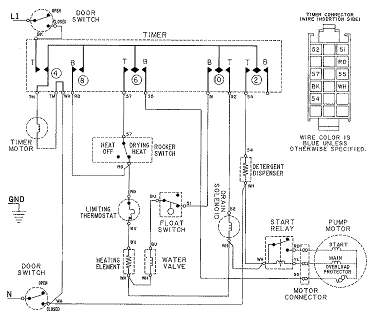 WIRING INFORMATION Diagram and Parts List for DWUA300AAX  Admiral Dishwasher