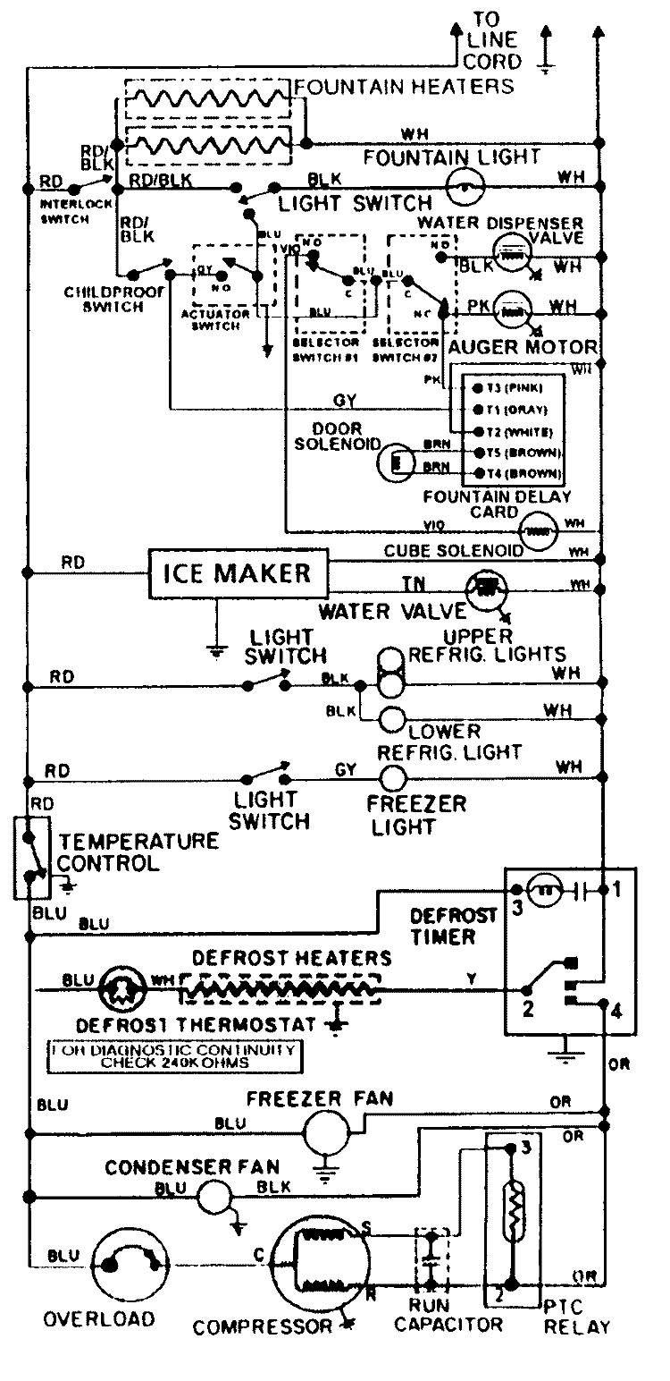 WIRING INFORMATION Diagram and Parts List for JRSD2490A  Jenn-Air Refrigerator