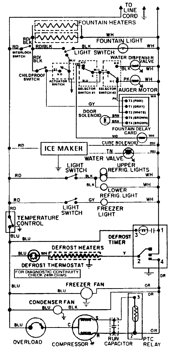 WIRING INFORMATION Diagram and Parts List for JRSD2490TW  Jenn-Air Refrigerator