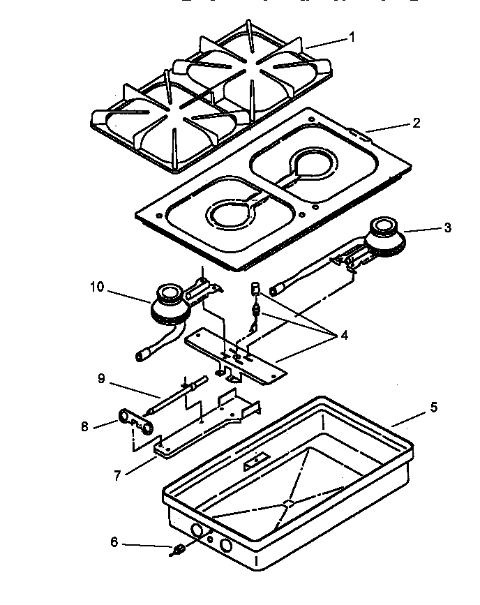 Module-top Burner Assembly-cc25/white,and Cc27/black Diagram and Parts List for AGDS901E P1131824NE Amana Range