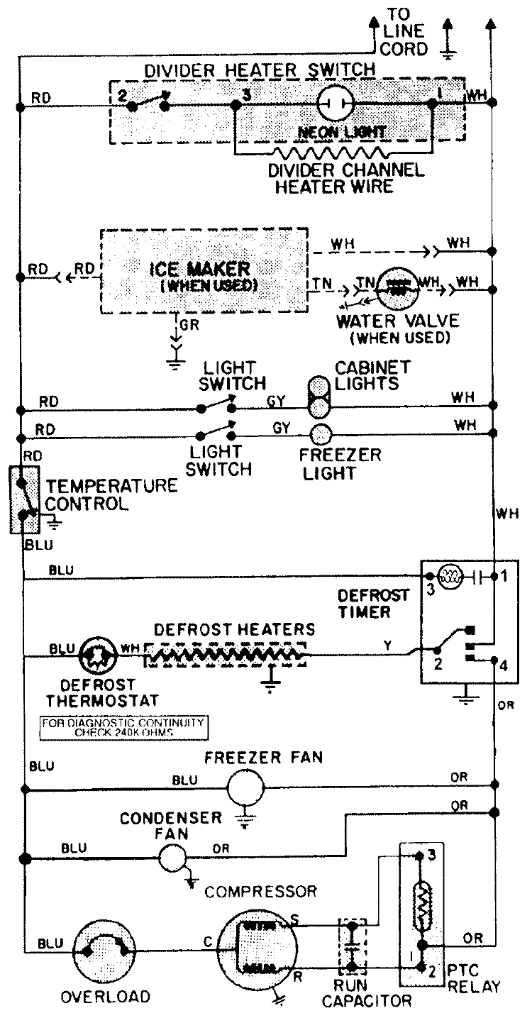 WIRING INFORMATION Diagram and Parts List for JRT199B  Jenn-Air Refrigerator