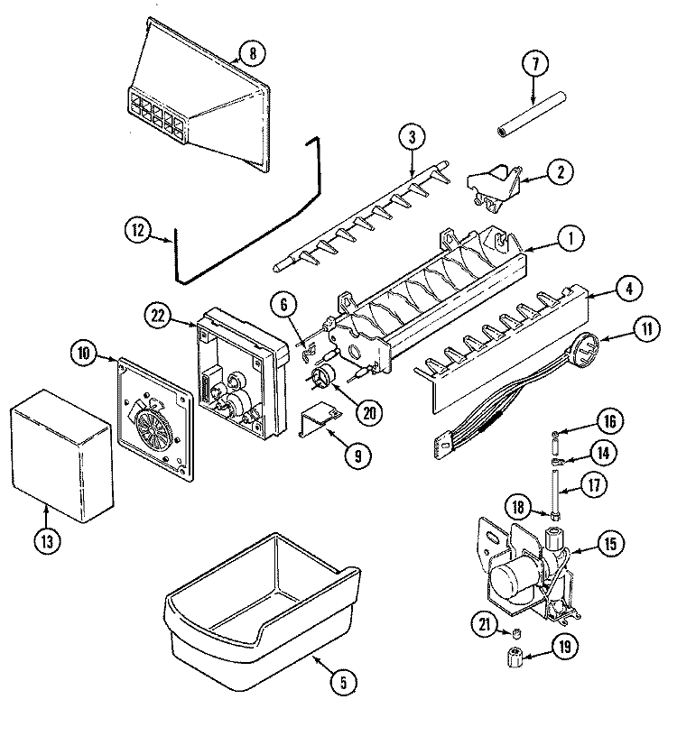 OPTIONAL ICE MAKER KIT (IMKSS - 261) Diagram and Parts List for RSD2200EKE  Maytag Refrigerator