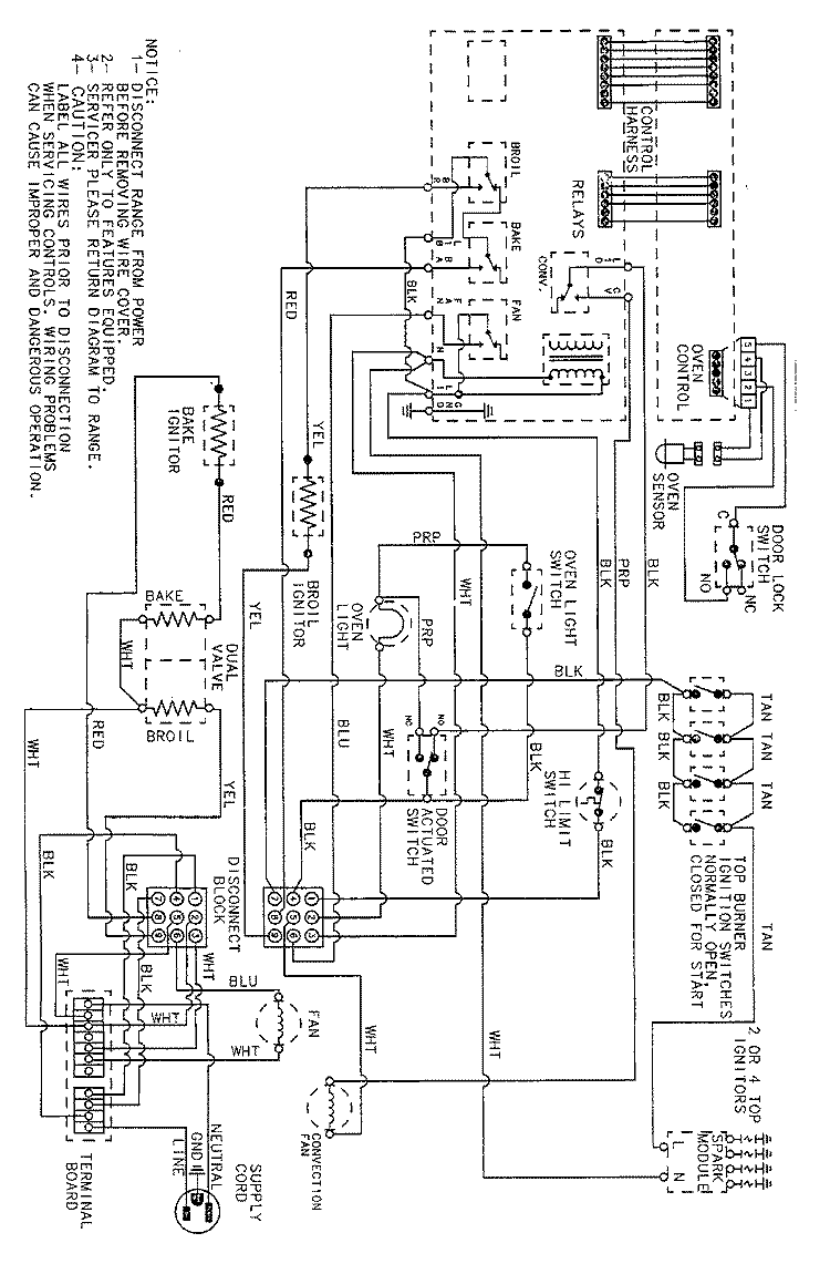 WIRING INFORMATION Diagram and Parts List for CHG9830BAB  Maytag Range