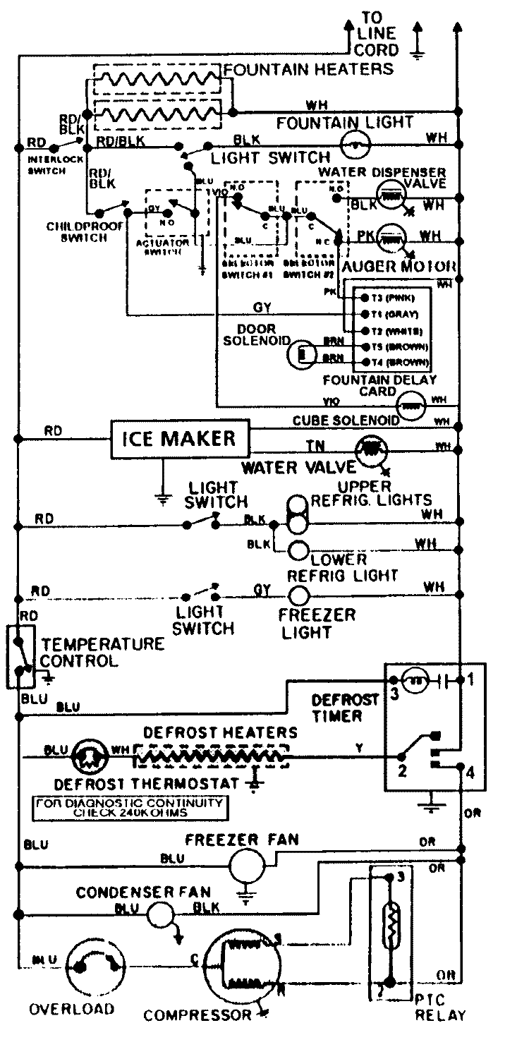 WIRING INFORMATION Diagram and Parts List for JRSD249KA  Jenn-Air Refrigerator